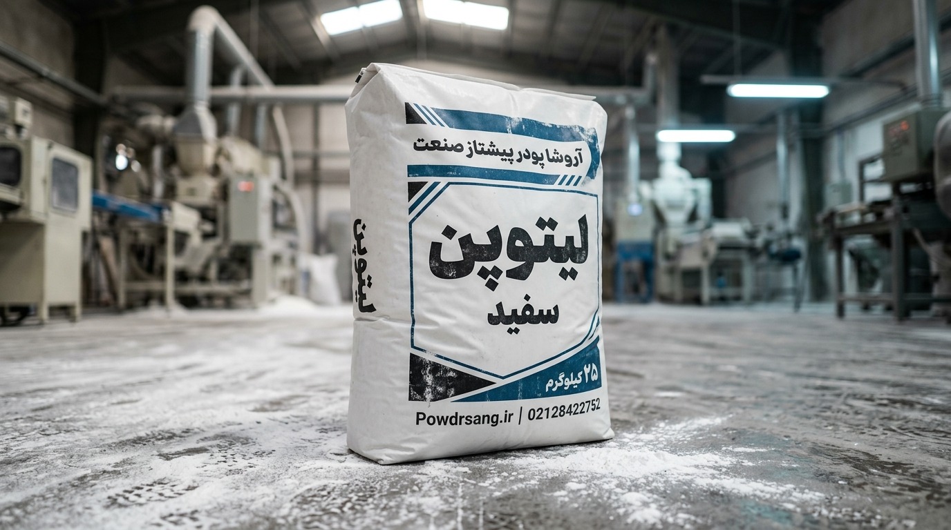 کیسه 25 کیلوگرمی پودر لیتوپن سفید